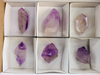 Polished Window Amethyst Crystals x 6 From Madagascar - Toprock Gemstones and Minerals 