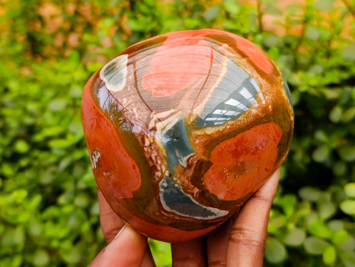 Polished On One Side Polychrome Jasper x 4 From NW Coast Madagascar - Toprock Gemstones and Minerals 