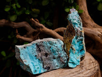 Natural Drusy Coated Chrysocolla Specimens x 4 From Lupoto Mine, Congo - Toprock Gemstones and Minerals 