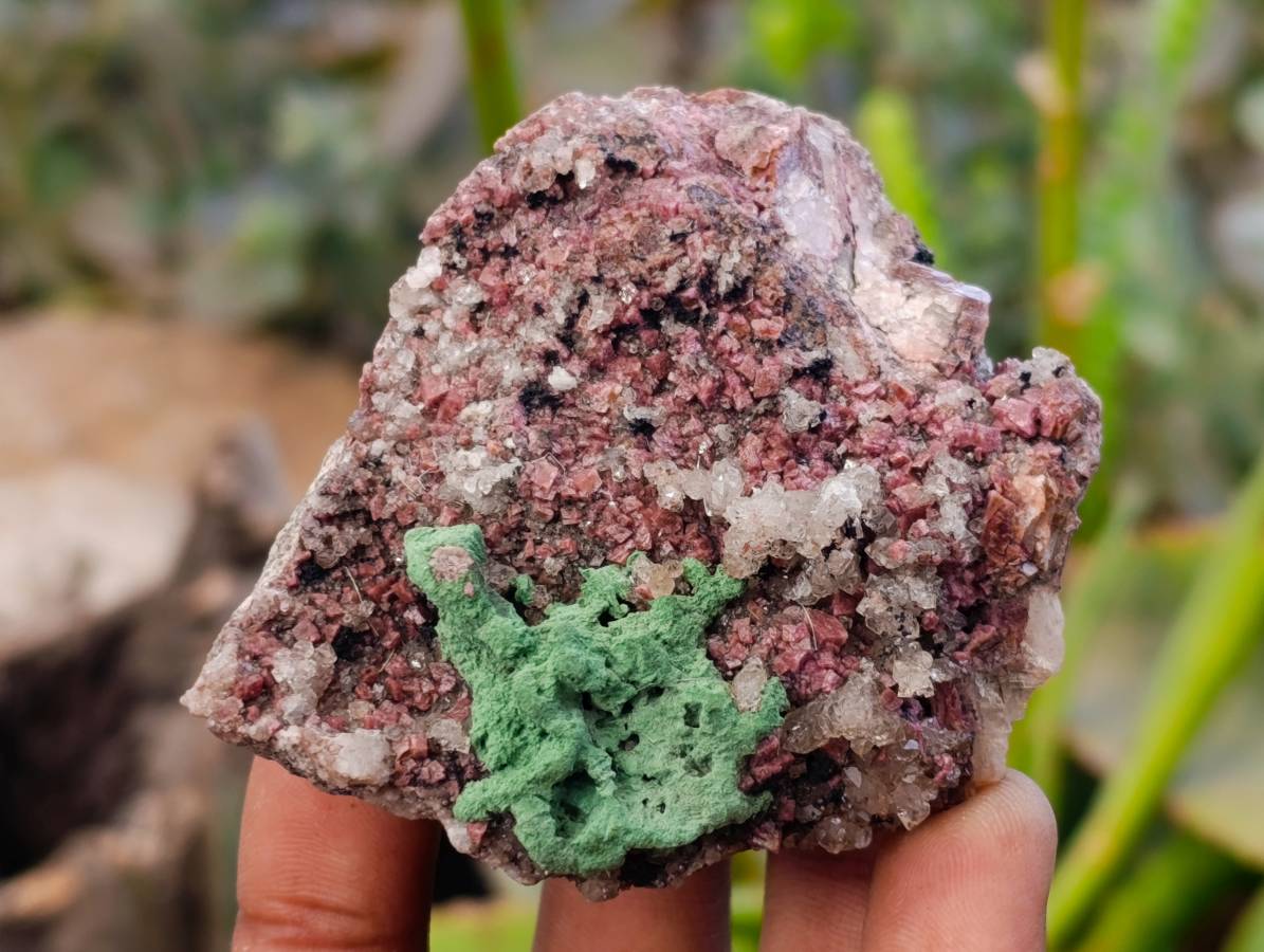 Natural Salrose Cobaltion Dolomite with Malachite x 6 From Kakanda, Congo - Toprock Gemstones and Minerals 