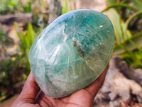 Polished Green Fluorite Standing Free Forms x 2 From Madagascar - Toprock Gemstones and Minerals 