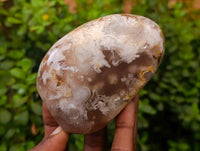 Polished Flower Agate Standing Free Forms x 3 From Antsahalova, Madagascar