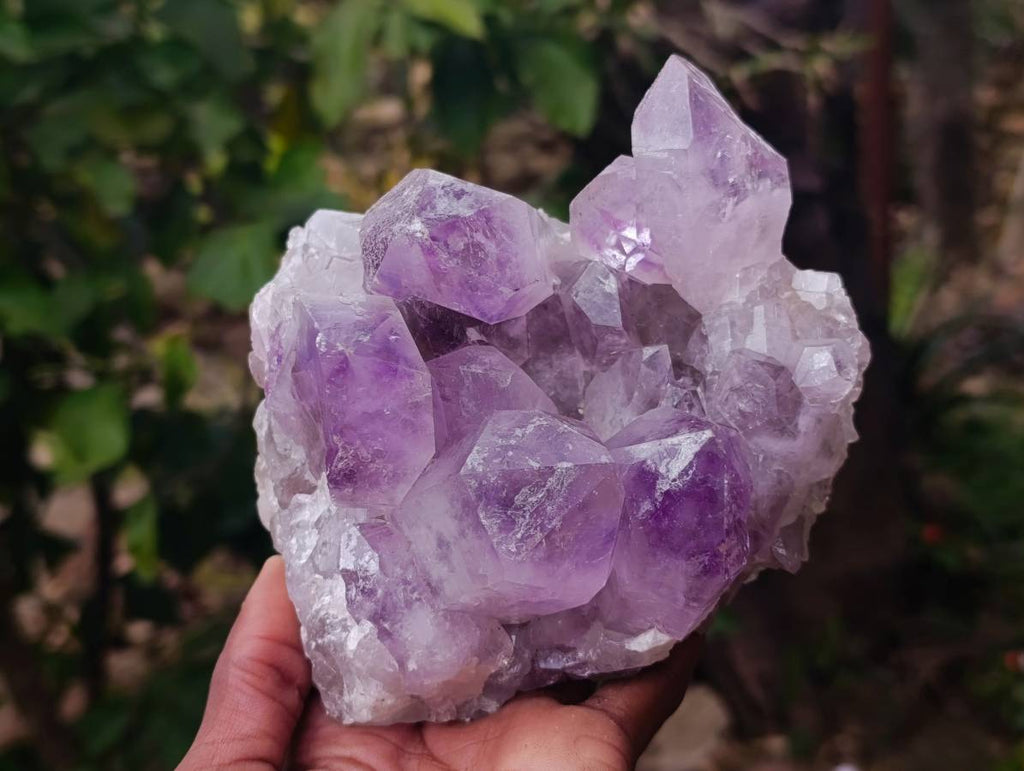 Natural Jacaranda Amethyst Quartz Crystals x 2 From Mumbwa, Zambia - Toprock Gemstones and Minerals 