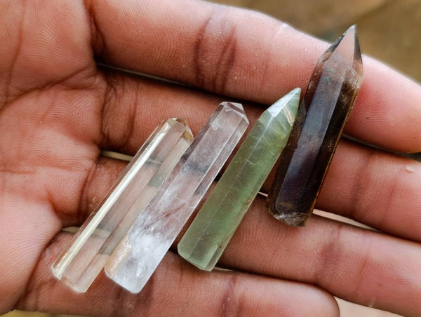 Polished Mixed Small Optic and included Quartz Jewellery Points x 35 From Madagascar - Toprock Gemstones and Minerals 