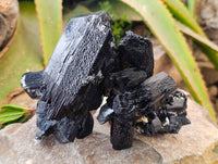 Natural Schorl Black Tourmaline Specimens x 3 From Erongo, Namibia - Toprock Gemstones and Minerals 