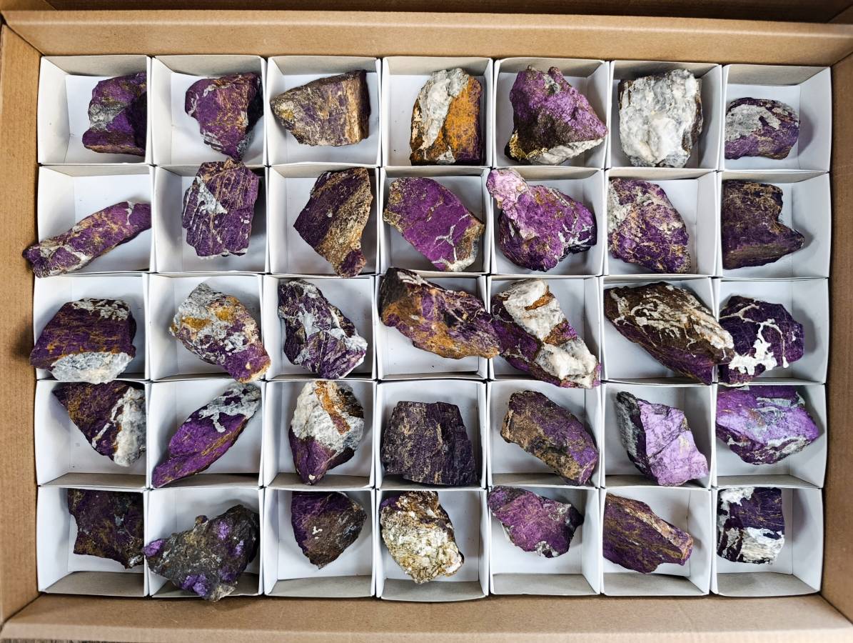 Natural Metallic Purpurite Specimens x 35 From Erongo, Namibia - Toprock Gemstones and Minerals 
