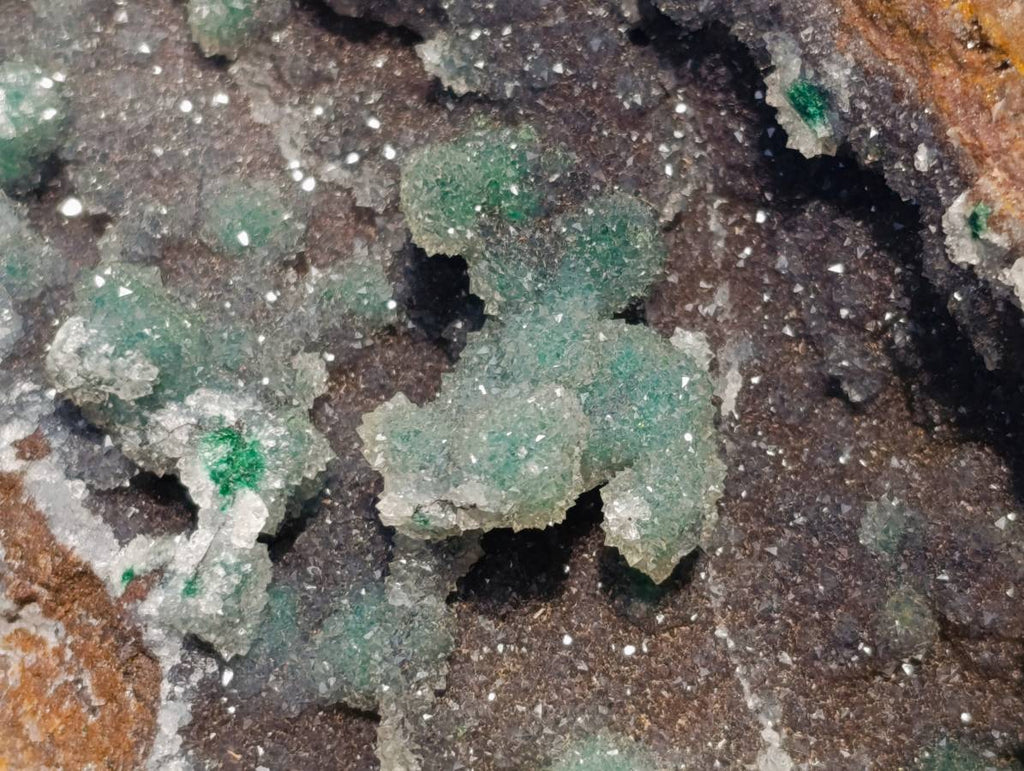 Natural Ball Malachite and Drusy Quartz On Dolomite Matrix Specimens x 1 From Kambove, Congo - Toprock Gemstones and Minerals 