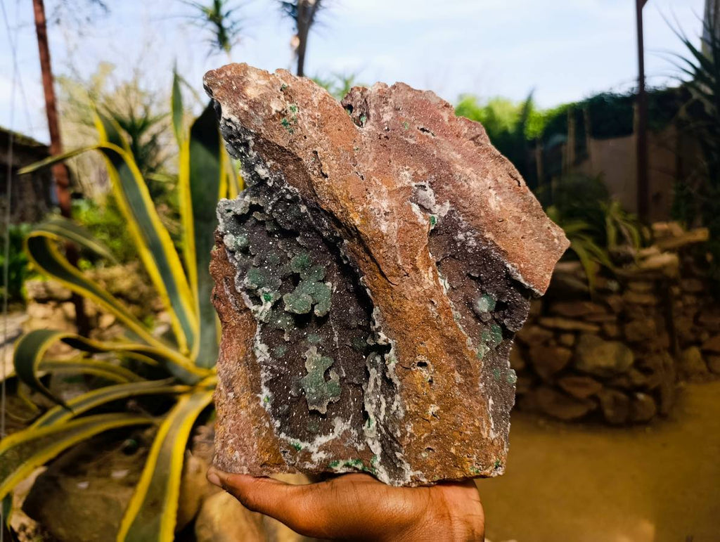 Natural Ball Malachite and Drusy Quartz On Dolomite Matrix Specimens x 1 From Kambove, Congo - Toprock Gemstones and Minerals 