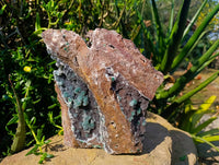 Natural Ball Malachite and Drusy Quartz On Dolomite Matrix Specimens x 1 From Kambove, Congo