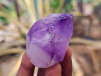 Polished Window Amethyst Crystals x 12 From Madagascar - Toprock Gemstones and Minerals 