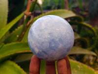 Polished Blue Calcite Spheres x 3 From Madagascar - Toprock Gemstones and Minerals 