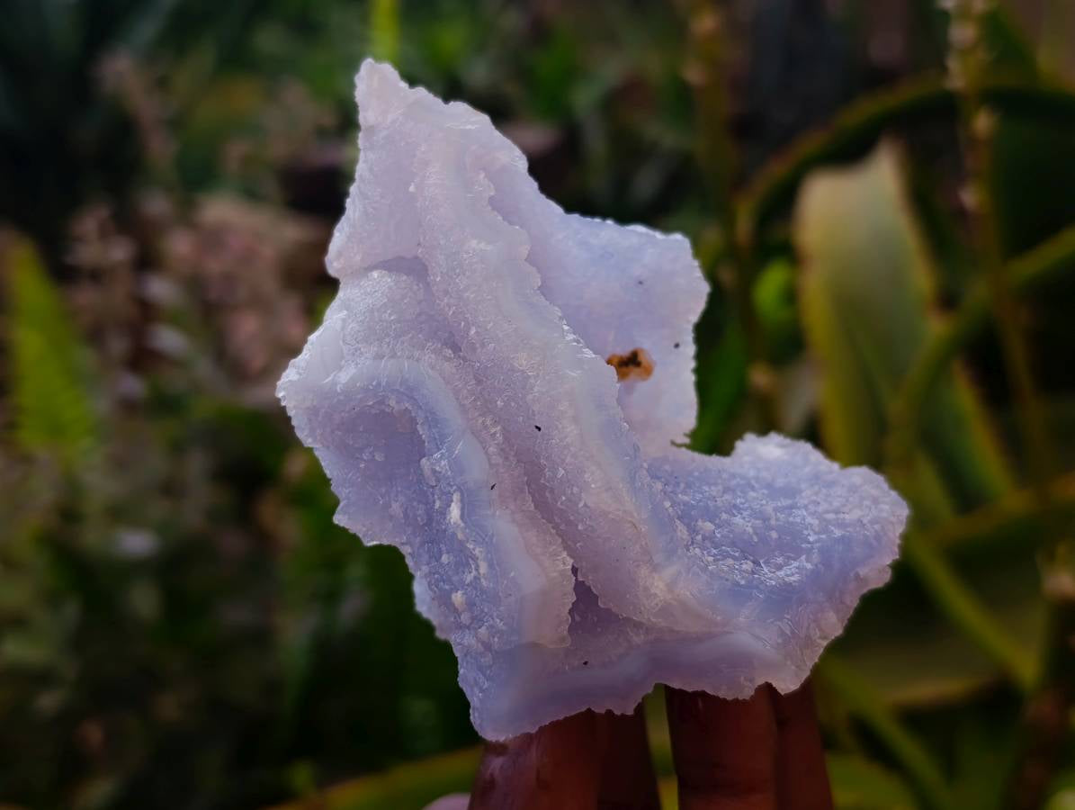 Natural Etched Blue Chalcedony Geodes x 6 From Nsanje, Malawi - Toprock Gemstones and Minerals 