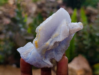 Natural Etched Blue Chalcedony Geodes x 6 From Nsanje, Malawi - Toprock Gemstones and Minerals 
