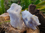 Natural Etched Blue Chalcedony Geodes x 6 From Nsanje, Malawi - Toprock Gemstones and Minerals 