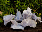 Natural Etched Blue Chalcedony Geodes x 6 From Nsanje, Malawi - Toprock Gemstones and Minerals 