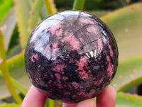 Polished Rhodonite Spheres x 4 From Ambindavato, Madagascar - Toprock Gemstones and Minerals 
