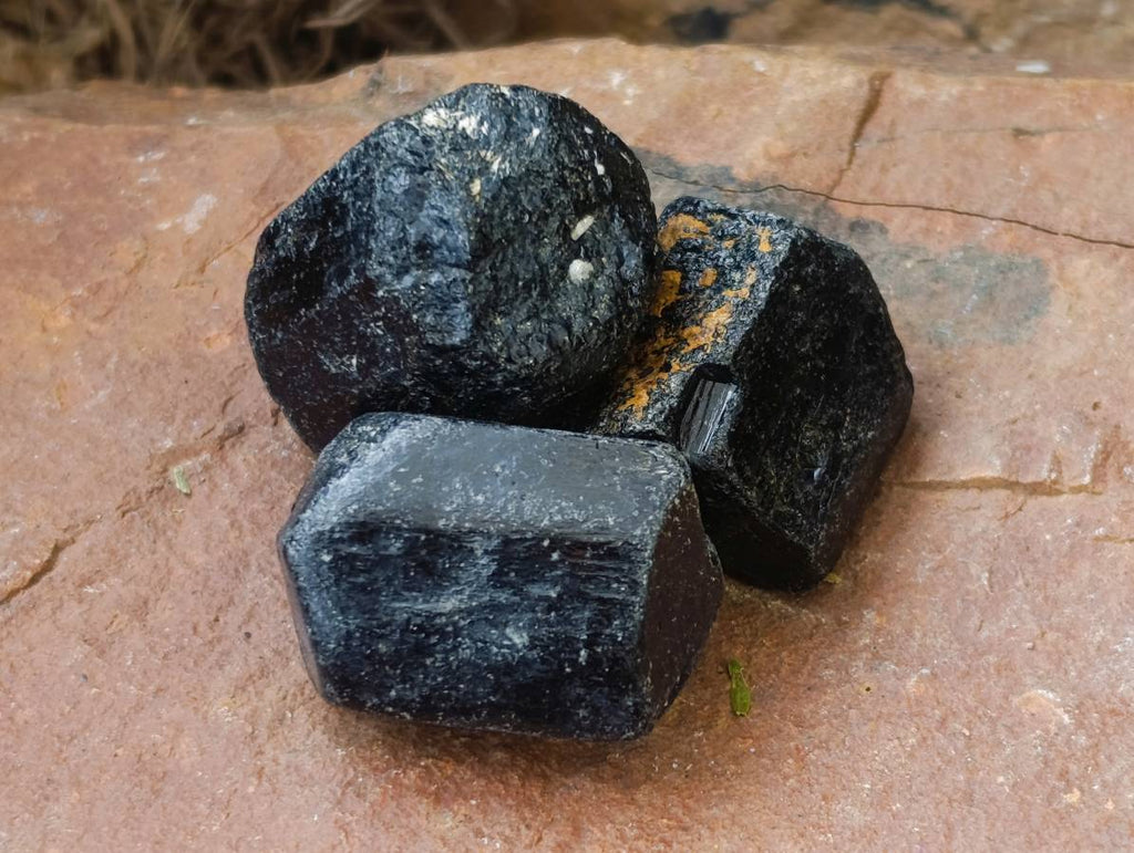 Natural Schorl Black Tourmaline Specimens x 70 from Zimbabwe - Toprock Gemstones and Minerals 