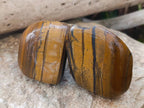 Polished Golden Tiger's Eye Free Forms x 6 From Prieska, South Africa - Toprock Gemstones and Minerals 