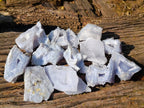 Natural Etched Blue Chalcedony Geodes x 12 From Nsanje, Malawi - Toprock Gemstones and Minerals 