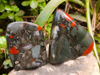 Polished Bloodstone Standing Free Forms x 3 From Swaziland - Toprock Gemstones and Minerals 