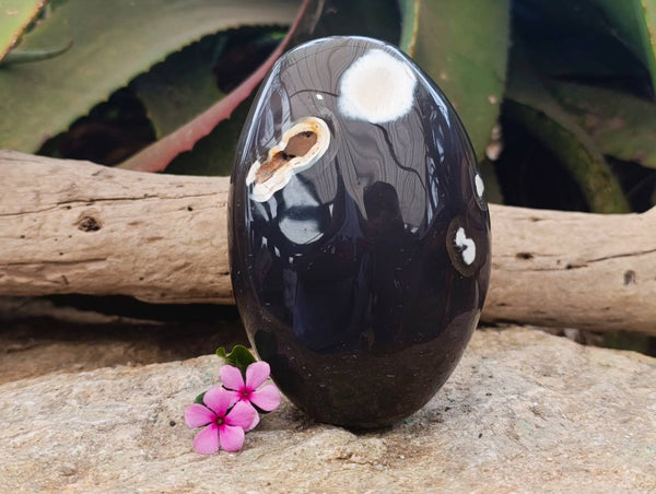 Polished Snow Orca Agate Standing Free Forms x 2 From Madagascar - Toprock Gemstones and Minerals 