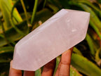 Polished Rose Quartz Double Terminated Points x 3 From Madagascar - Toprock Gemstones and Minerals 