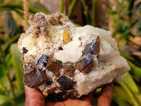 Natural Schorl Black Tourmaline with Hyalite Opal x 1 From Erongo, Namibia - Toprock Gemstones and Minerals 