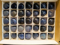 Polished Lazulite Hearts x 35 From Madagascar