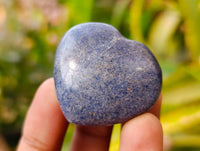 Polished Lazulite Hearts x 35 From Madagascar