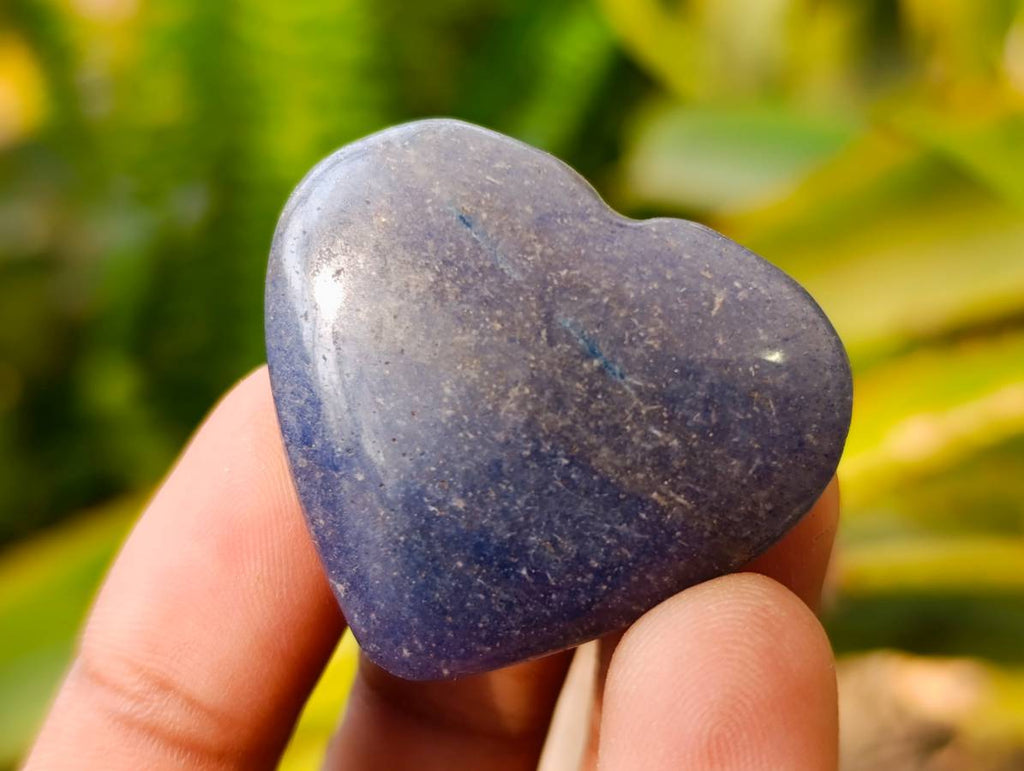 Polished Lazulite Hearts x 35 From Madagascar - Toprock Gemstones and Minerals 