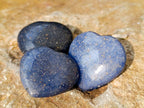 Polished Lazulite Hearts x 35 From Madagascar - Toprock Gemstones and Minerals 