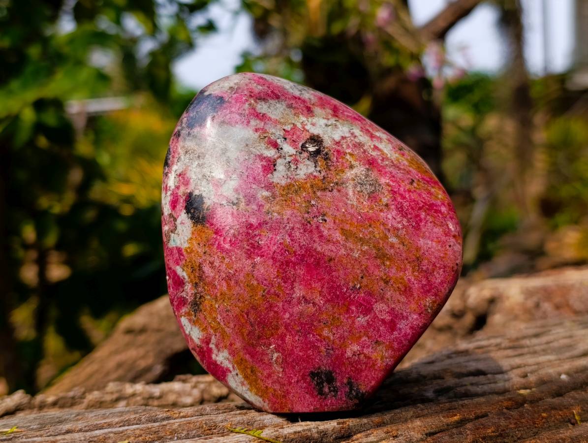 Polished Rhodonite Standing Free Forms x 1 From Rhusinga, Zimbabwe - Toprock Gemstones and Minerals 