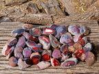 Polished One Sided Red Sashe River Agate Nodules x 35 from Sashe River, Zimbabwe - Toprock Gemstones and Minerals 