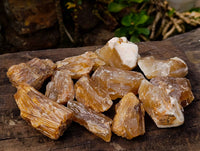 Natural Honey Aragonite Specimens x 12 From Namibia - Toprock Gemstones and Minerals 