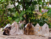 Polished Mixed Inclusion Quartz Crystals x 6 From Madagascar - Toprock Gemstones and Minerals 