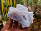 Natural Etched Blue Chalcedony Specimens x 3 From Nsanje, Malawi - Toprock Gemstones and Minerals 