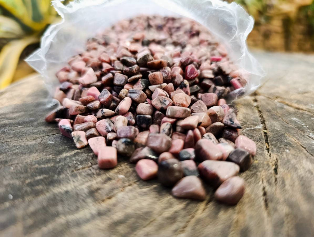 Polished Rhodonite Tumble Stones x 6 From Ambindavato, Madagascar - Toprock Gemstones and Minerals 