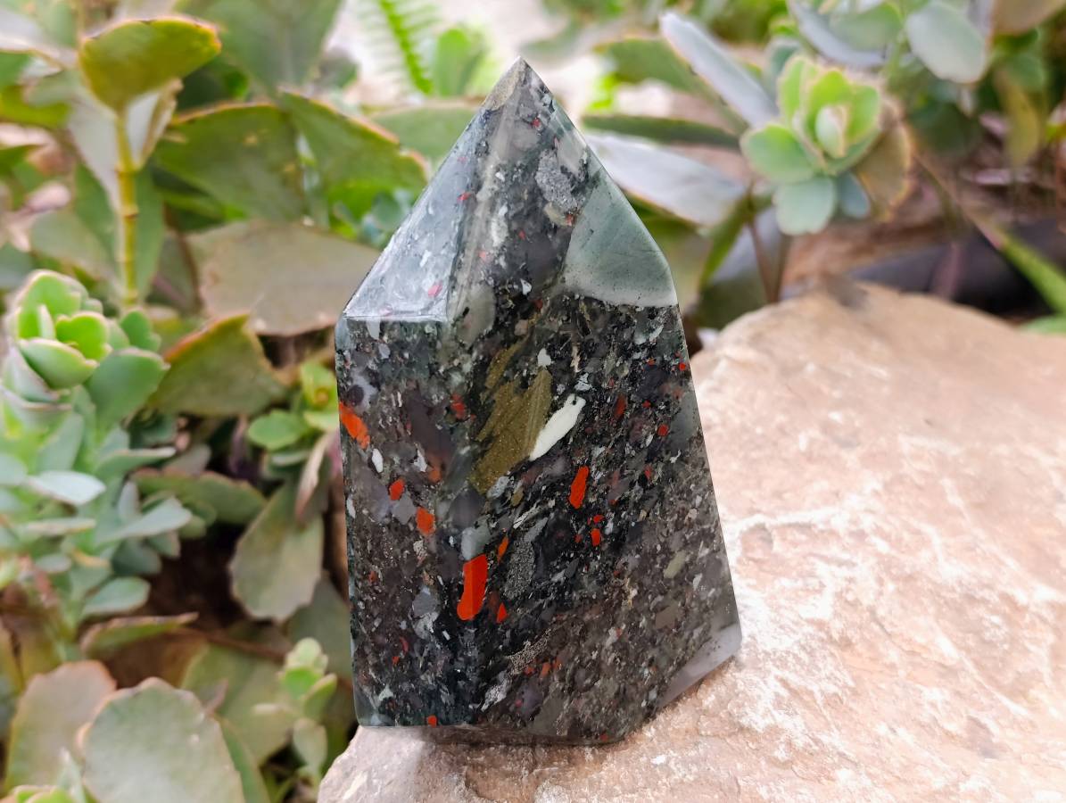 Polished Bloodstone Points x 2 From Swaziland - Toprock Gemstones and Minerals 