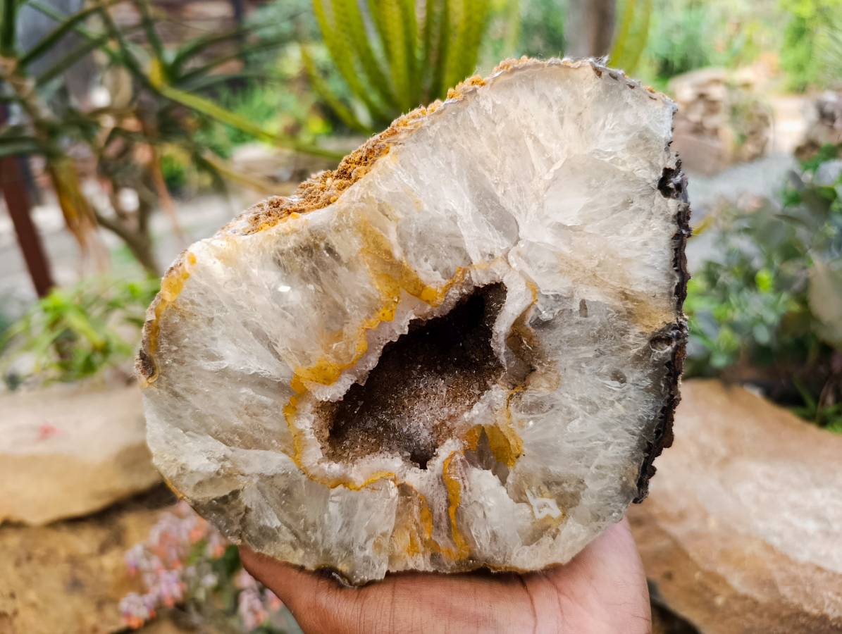 Polished Geode Specimen x 1 From Zululand, South Africa - Toprock Gemstones and Minerals 
