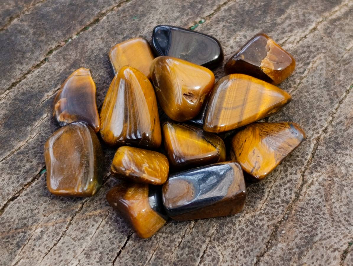 Polished Tigers Eye Tumbled Stones x 6 From South Africa - Toprock Gemstones and Minerals 