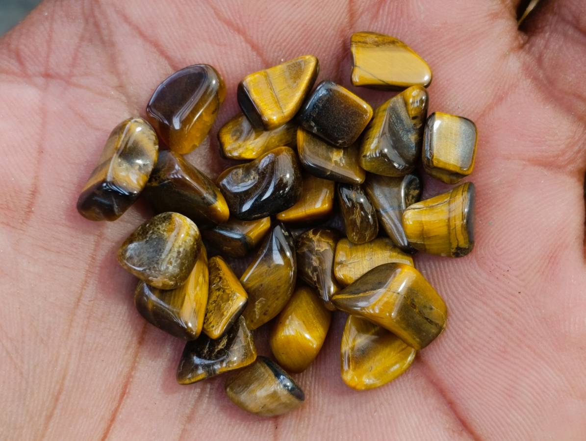 Polished Tigers Eye Tumbled Stones x 6 From South Africa - Toprock Gemstones and Minerals 