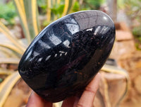 Polished Black Tourmaline Standing Free Forms x 4 From Madagascar