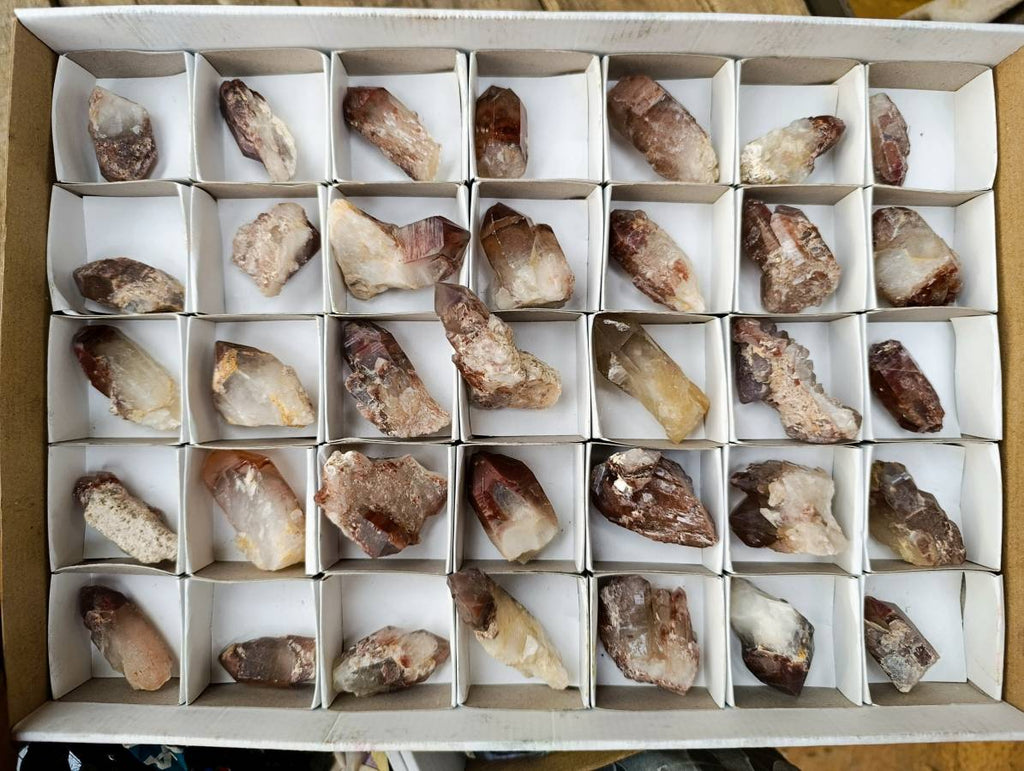 Natural Red Hematoid Quartz Crystals x 35 From Karoi, Zimbabwe - Toprock Gemstones and Minerals 
