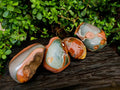 Polished One Side Polychrome Jasper x 4 From NW Coast, Madagascar - Toprock Gemstones and Minerals 