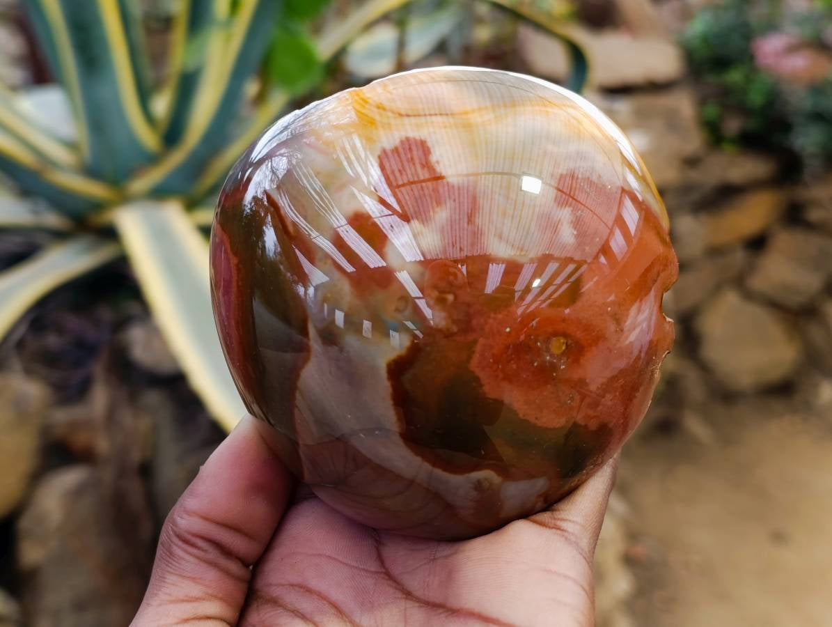 Polished One Side Polychrome Jasper x 4 From NW Coast, Madagascar - Toprock Gemstones and Minerals 