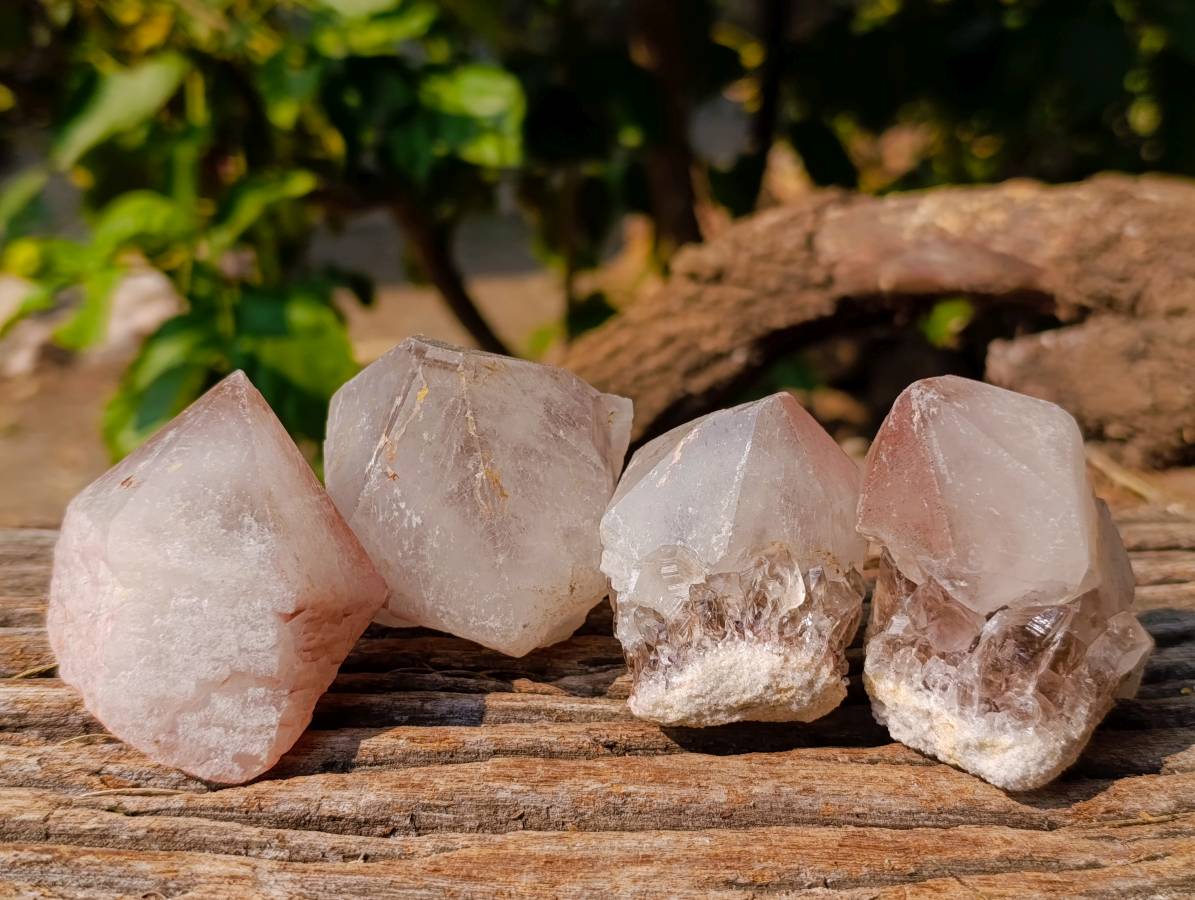 Natural Hematoid Smokey Crystals x 12 From Madagascar - Toprock Gemstones and Minerals 