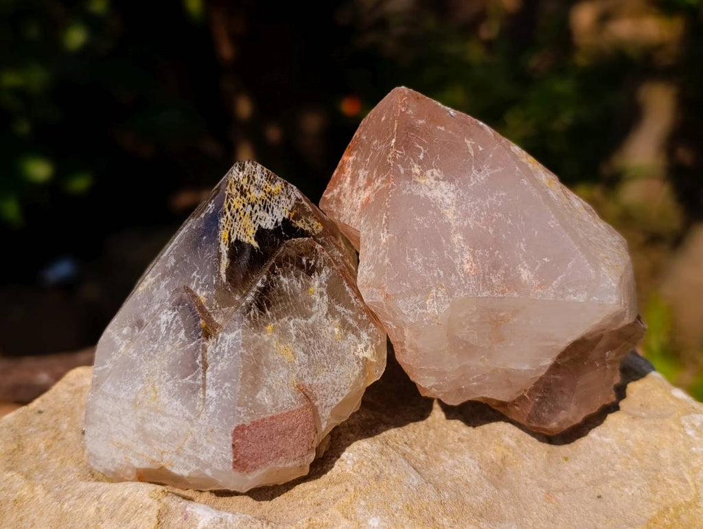 Natural Hematoid Smokey Crystals x 12 From Madagascar - Toprock Gemstones and Minerals 