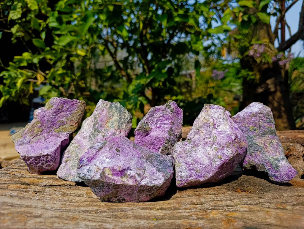 Natural Stichtite Specimens x 6 From Barberton, South Africa - Toprock Gemstones and Minerals 
