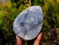 Polished Celestite Gemmy Crystal Eggs  x 2 From Sakoany, Madagascar - Toprock Gemstones and Minerals 