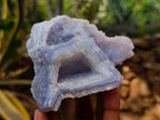 Natural Etched Blue Chalcedony Geodes x 6 From Nsanje, Malawi - Toprock Gemstones and Minerals 